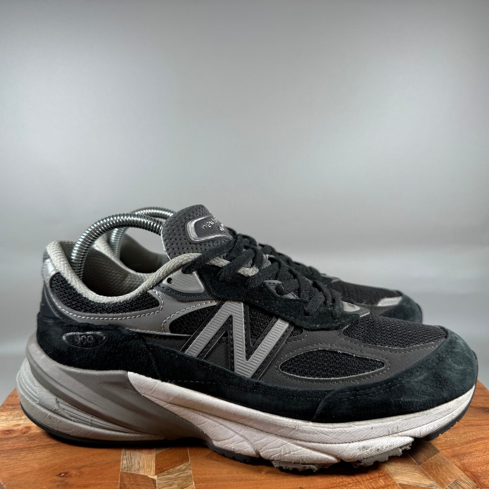 New Balance 990v6 Made in USA Black Castlerock M990BK6 Mens 7.5 Running Shoes